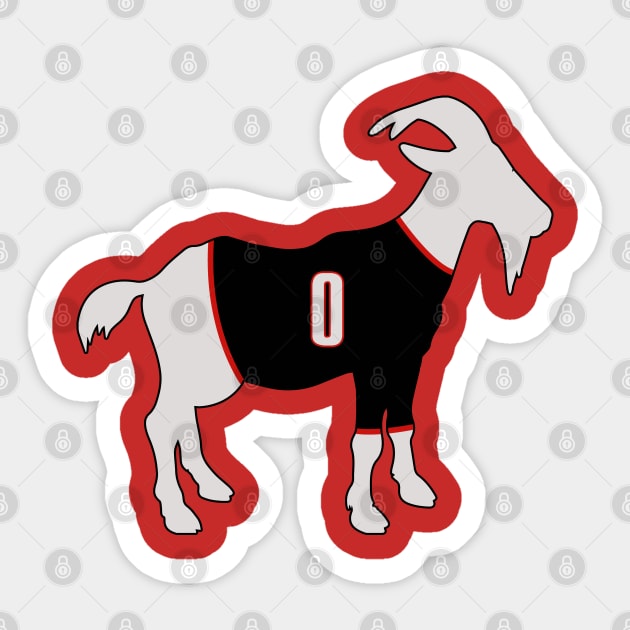 Damian Lillard GOAT Sticker by slawisa